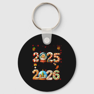 Goodbye 2025 Hello 2026 Christmas And Happy New Ye Keychain