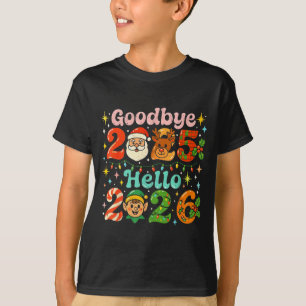 Goodbye 2025 Hello 2026 Cute Christmas New Year  T-Shirt