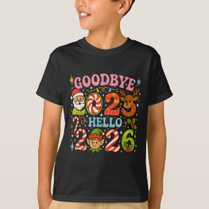 Goodbye 2025 Hello 2026 Cute Christmas New Year  T-Shirt