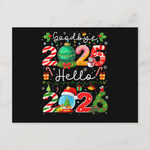 Goodbye 2025 Hello 2026 Happy New Year Christmas P Postcard