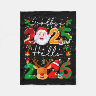 Goodbye 2025 Hello 2026 Happy New Year's Eve Chris Fleece Blanket