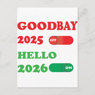 Goodbye 2025 Hello 2026 Toggle Card Design