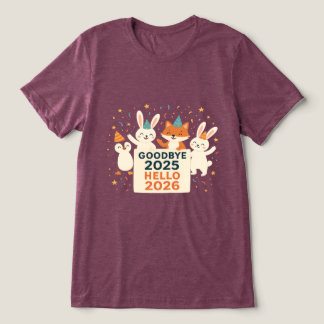 Goodbye 2025 Hello 2026 Unisex Holiday T-Shirt Tri-Blend Shirt