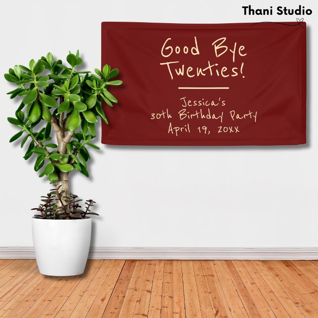 Goodbye 20s Feminine Minimalist Modern Typography Banner (Creator Uploaded)