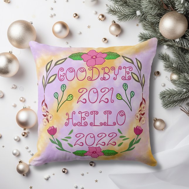 GOODBYE 20XX HELLO 20XX THROW PILLOW (Creator Uploaded)