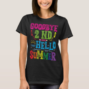 Goodbye 2nd Grade Student Teacher Summer Break Gra T-Shirt