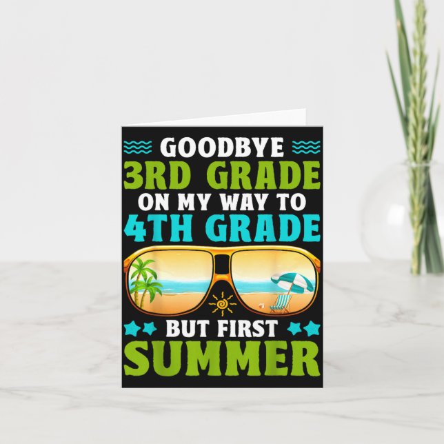 Goodbye 3rd Grade Graduation to 4th Grade Hello Card (Front)