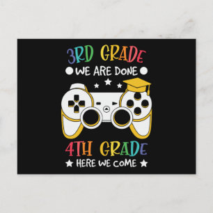 Goodbye 3rd Grade Hello 4th Grade Gamer Kids Gift Postcard