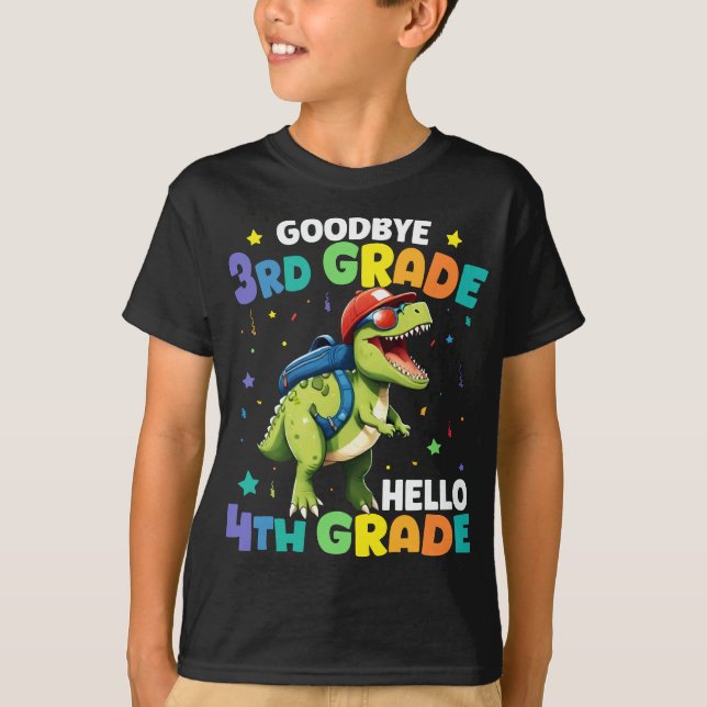 Goodbye 3rd Grade T Rex Monster Truck Dinosaur  T-Shirt (Front)
