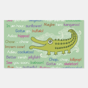 Goodbye and Good luck from Group, Alligator Sticker
