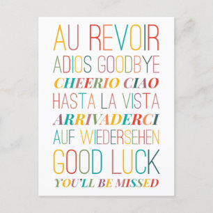 Goodbye Carte postale Goodluck