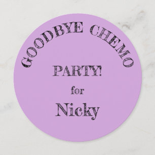"Goodbye Chemo" Invitation