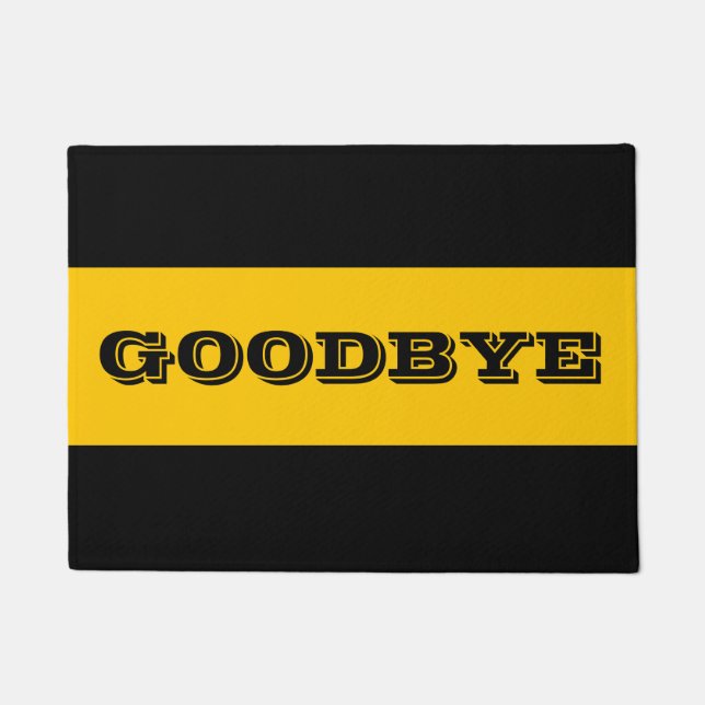 Goodbye Crotchety Door Mat (Front)