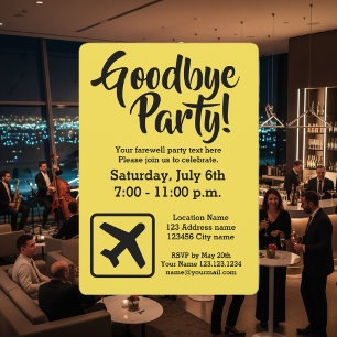 Goodbye farewell going away party invitations