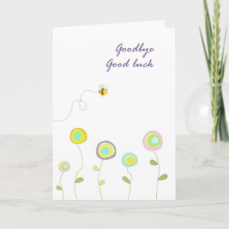 Goodbye good luck card