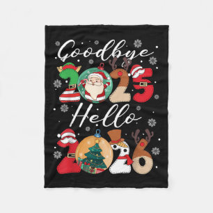 Goodbye Hello Happy New Year's Eve Christmas Xmas  Fleece Blanket