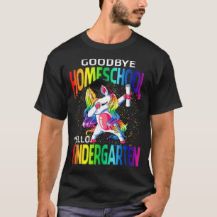 Goodbye Homeschool Hello Kindergarten Unicorn Grad T-Shirt