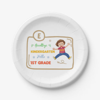 Goodbye Kindergarten Hello 1st Grade 2022 Paper Plate