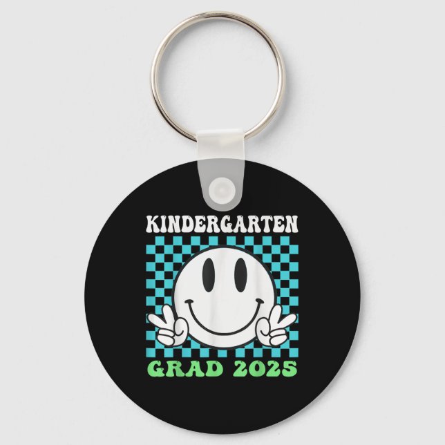 Goodbye Kindergarten Hello 1st Grade 2025 Graduati Keychain (Front)