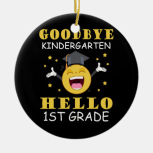 Goodbye Kindergarten Hello 1st Grade Graduate 2021 Ceramic Ornament