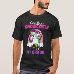 Goodbye Kindergarten Hello 1st Grade Unicorn Kids  T-Shirt