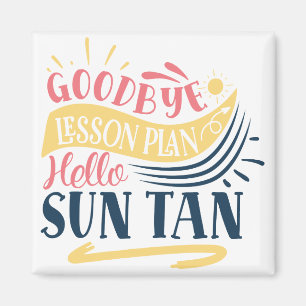 Goodbye Lesson Plan Hello Sun Tan Magnet