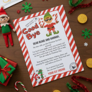 Goodbye Letter  From Your Elf Invitation