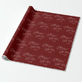 Mr and Mrs Red Heart Wedding Wrapping Paper