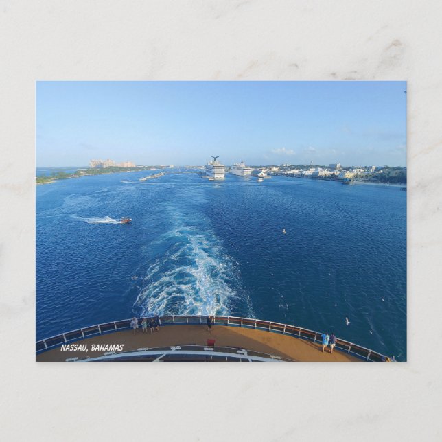 Goodbye Nassau, Hello Open Seas Postcard (Front)