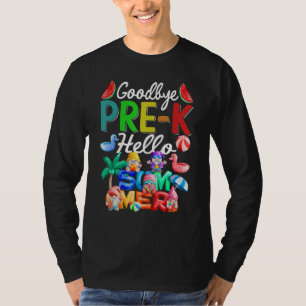 Goodbye Pre K Hello Summer Gnomes Beach T-Shirt