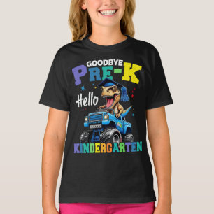 Goodbye Pre-k Monster Truck T rex Graduation Boys  T-Shirt