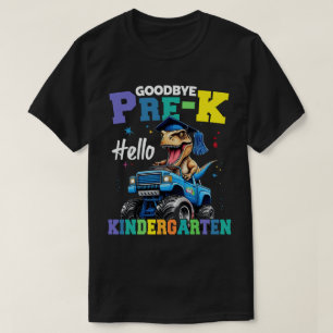 Goodbye Pre-k Monster Truck T rex Graduation Boys  T-Shirt