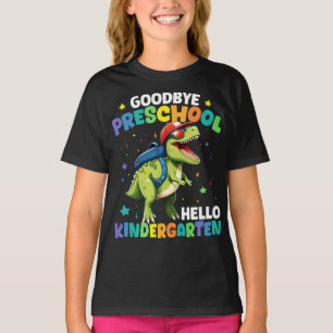  Goodbye Preschool Graduation Dinosaur T rex  T-Shirt