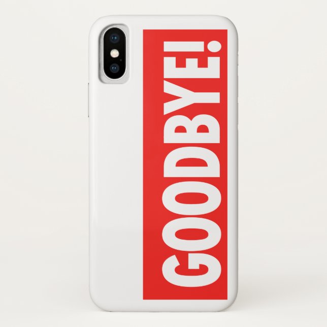 GOODBYE! Red and White Case-Mate iPhone Case (Back)