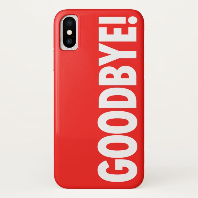GOODBYE! Red Case-Mate iPhone Case (Back)