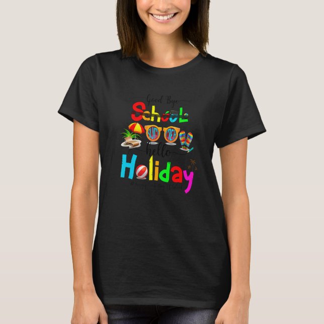 Goodbye School Hello Pool Backdrop For Kids  1 T-Shirt (Front)