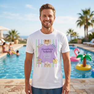 Goodbye School Hello Pool Stripe T-Shirt
