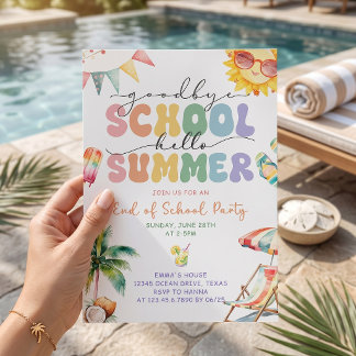 Goodbye School Hello Summer Invitation