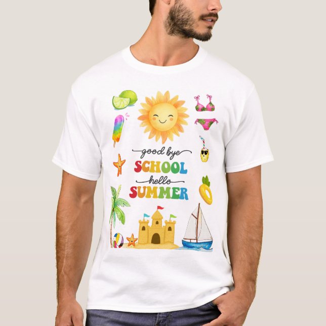 Goodbye School Hello Summer Party T-Shirt  (Front)
