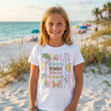 Goodbye School Hello Summer Stripes Pastel T-Shirt