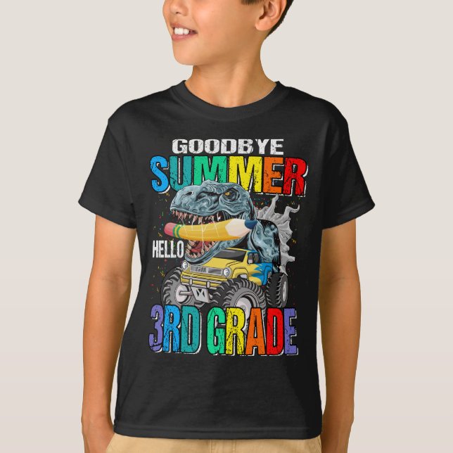 Goodbye Summer Hello 3rd Grade Monster Truck  T-Shirt (Front)
