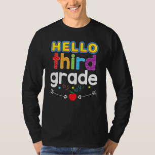 Goodbye Summer Hello 3rd Grade Third Kid Teacher B T-Shirt