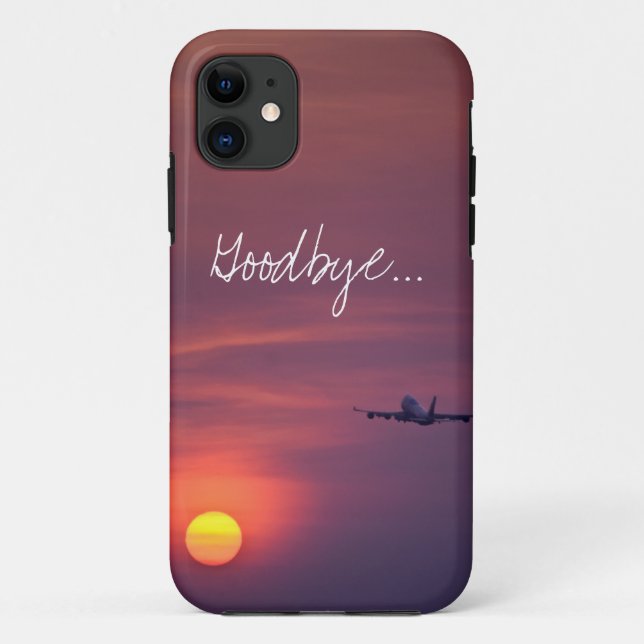 Goodbye sunset airplane wanderlust traveller hipst Case-Mate iPhone case (Back)