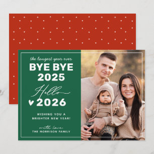 Goodbye to the 2024 - 2025 New Year Photo Holiday Card