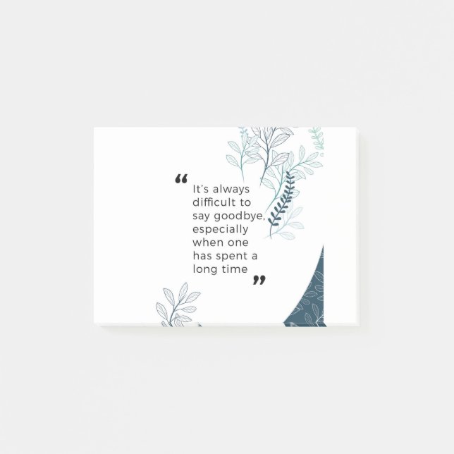 Goodbye Wishes Post-it Notes (Front)