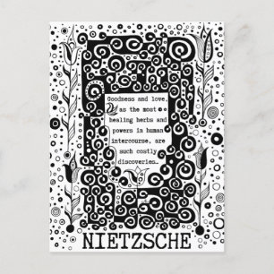 Goodness and LOVE quote by Nietzsche  Postcard