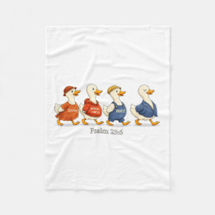 Goodness Mercy Psalm 23_6 Funny Goose Christian Fleece Blanket