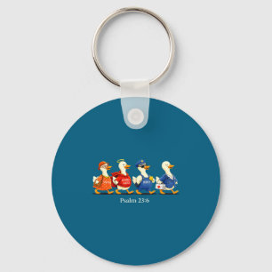 Goodness mercy psalm 23_6 funny goose christian keychain