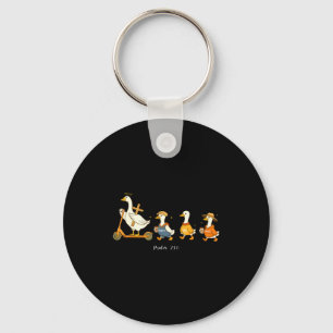 Goodness mercy psalm 23_6 goose christian faith  keychain
