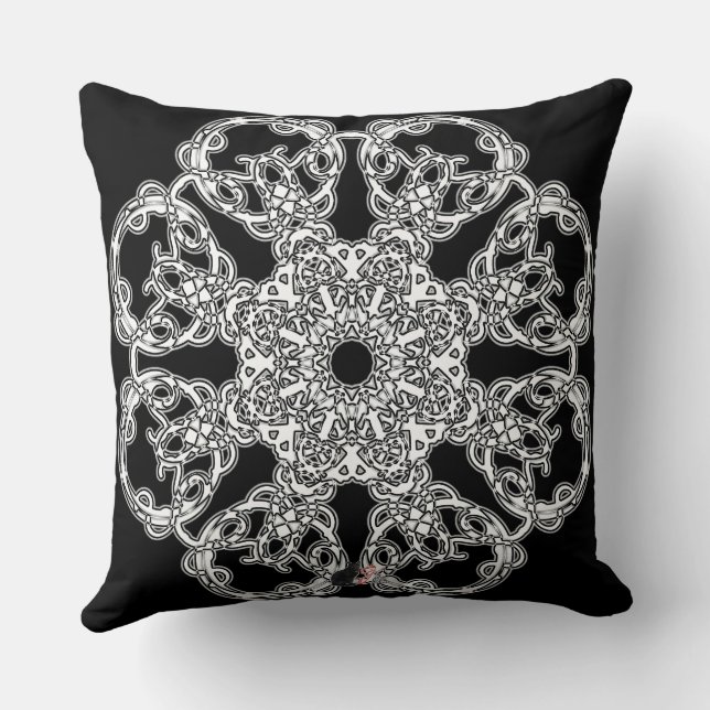 Goodness Octa Glyph Throw Pillow (Back)